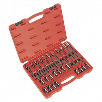 Spline Socket Bit Set 26pc 1/2"Sq Drive AK2195