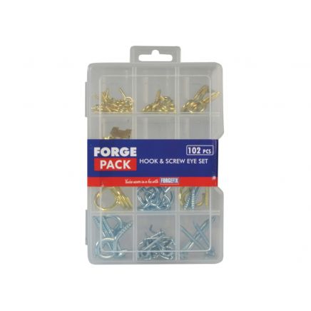 Hook & Screw Eye Kit, 102 Piece ForgePack FORFPHESET
