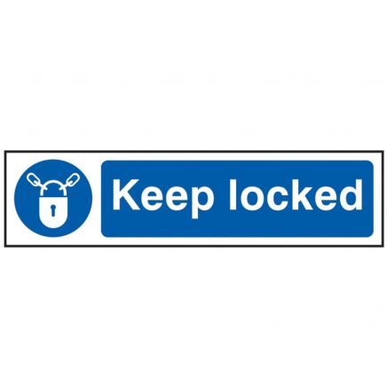 Keep Locked - PVC 200 x 50mm SCA5011