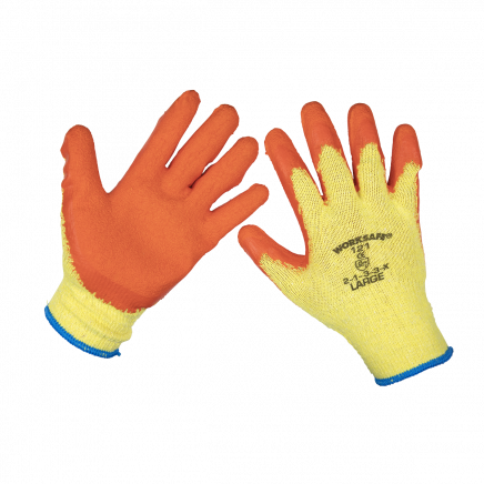 Super Grip Knitted Gloves Latex Palm (Large) - Pack of 12 Pairs 9121L/12