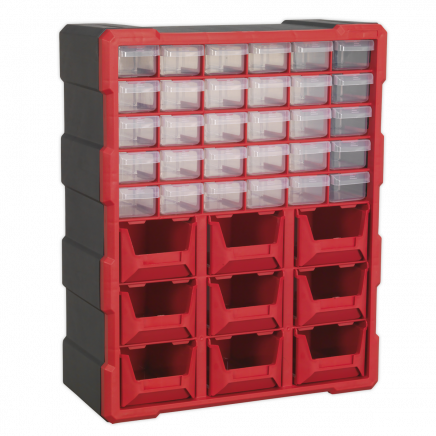 Cabinet Box 39 Drawer - Red/Black APDC39R