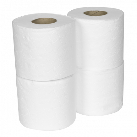 Plain White Toilet Roll - Pack of 4 x 10 (40 Rolls) TOL40