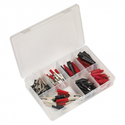 Crocodile Clip Assortment 60pc Black & Red AB023CA