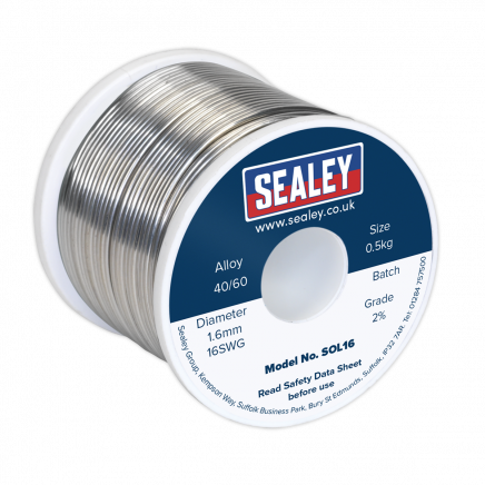 Solder Wire Quick Flow 1.6mm/16SWG 40/60 0.5kg Reel SOL16