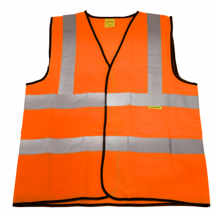 Hi-Vis Orange Waistcoat (Site and Road Use) - Medium 9812M