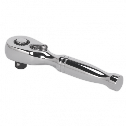 Stubby Ratchet Wrench 1/4"Sq Drive Pear-Head Flip Reverse AK660S