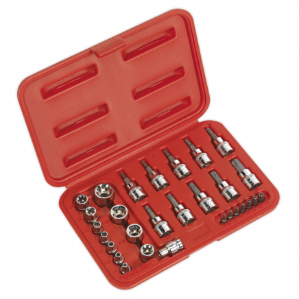 TRX-Star* Socket & Security Bit Set 29pc 1/4"Sq & 3/8"Sq Drive AK6193