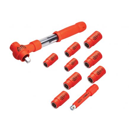 Insulated 1/2in Drive Metric Torque Wrench Kit, 10 Piece ITL00026