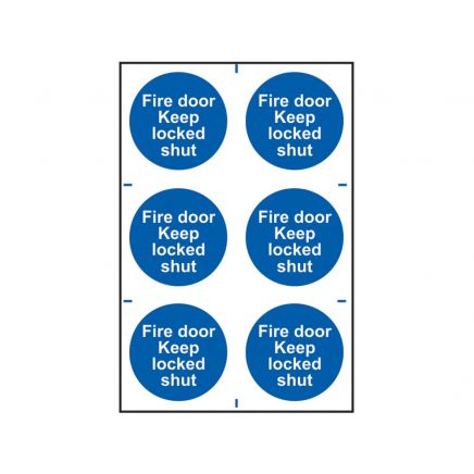 Fire Door Keep Locked Shut - PVC 200 x 300mm SCA0153