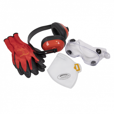 Flexi Grip Gloves, FFP2 Mask, Goggles & Ear Defenders SEP4