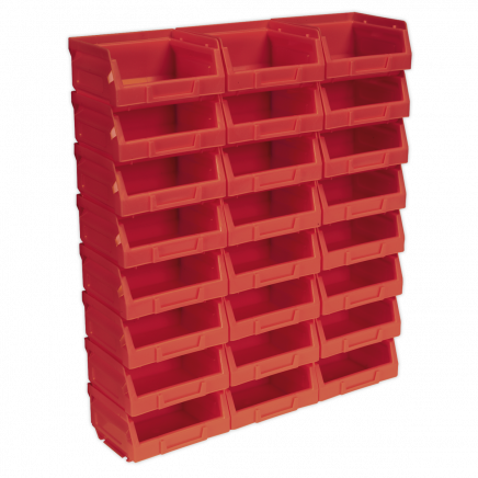 Plastic Storage Bin 105 x 85 x 55mm - Red Pack of 24 TPS124R