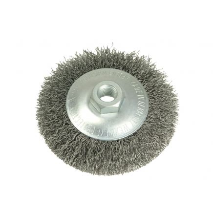 Conical Bevel Brush 100mm x M14 Bore, 0.35 Steel Wire LES422177