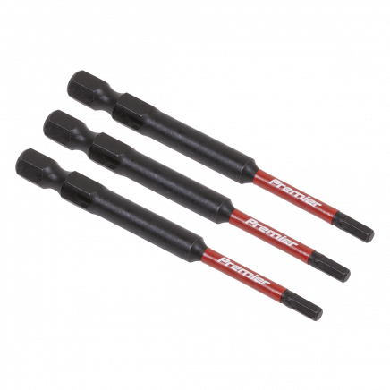 Hex 3mm Impact Power Tool Bits 75mm - 3pc AK8261