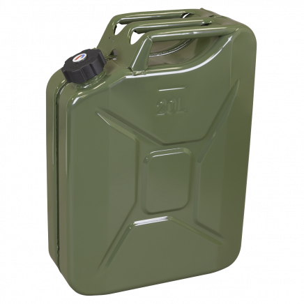 Screw Cap Metal Jerry Can 20L - Green JC20SCG