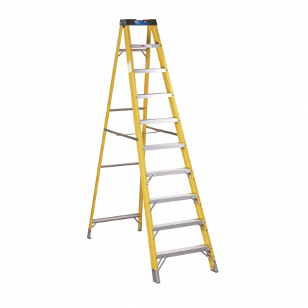 Fibreglass Step Ladder 9-Tread EN 131 FSL10