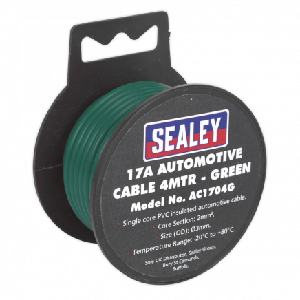 Automotive Cable Thick Wall 17A 4m Green AC1704G