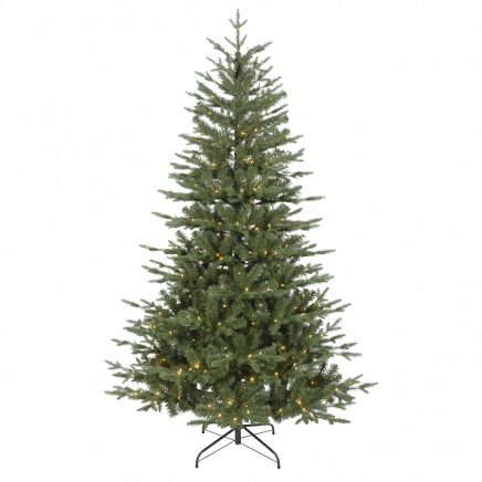 Dellonda Pre-Lit 5ft Hinged Christmas Tree with Warm White LED Lights & PE/PVC Tips - DH80 DH80
