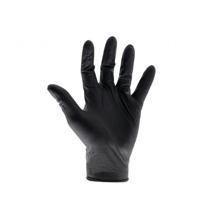 Heavy-Duty Nitrile Disposable Gloves, Black