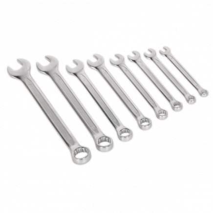 Combination Spanner Set 8pc Cold Stamped Metric AK63252