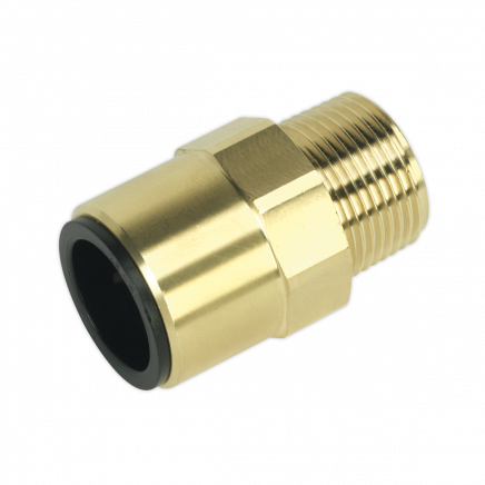 Straight Adaptor 22mm x 3/4"BSPT Brass (John Guest Speedfit® - MM012206N) CAS22BSA
