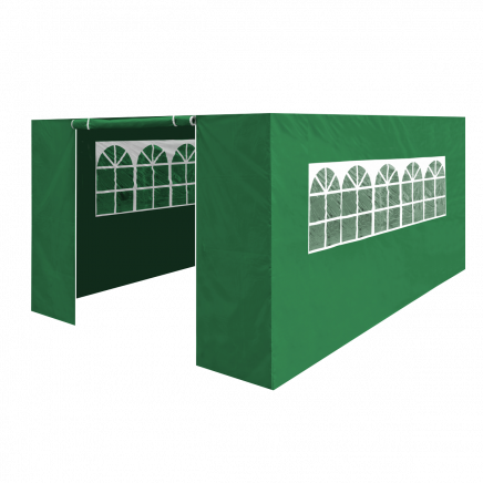 Dellonda Premium Side Walls/Doors/Windows for Gazebo/Marquee, Fits 3 x 4.5m Models - Dark Green DG152