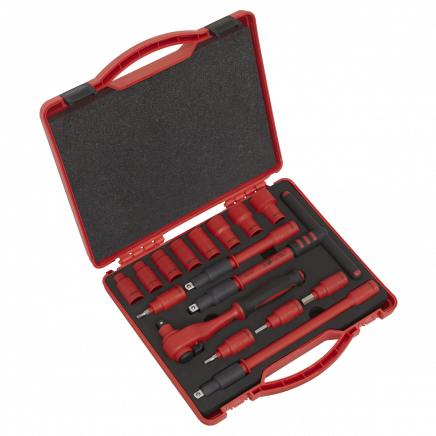 Insulated Socket Set 16pc 3/8"Sq Drive 6pt WallDrive® VDE Approved AK7940
