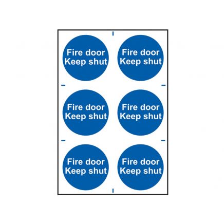 Fire Door Keep Shut - PVC 200 x 300mm SCA0151
