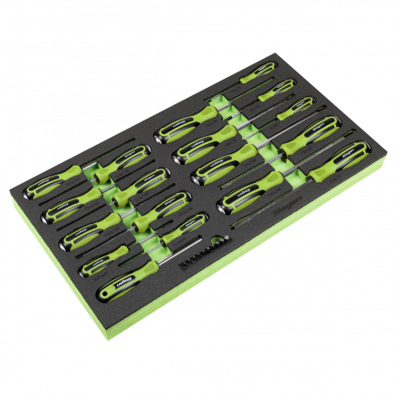 Siegen Hammer-Thru Screwdriver, Bit Driver & Bit Set with Tool Tray 28pc S01281