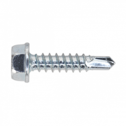 Self-Drilling Screw 4.2 x 19mm Hex Head Zinc Pack of 100 SDHX4219