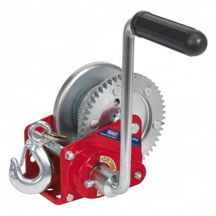 Geared Hand Winch with Brake & Cable 540kg Capacity GWC1200B