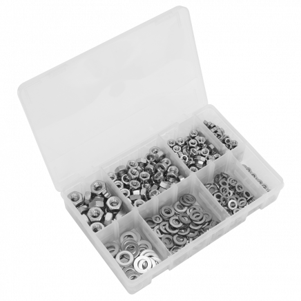 Stainless Steel Nut and Washer Assortment 500pc M5-M10 AB077NW