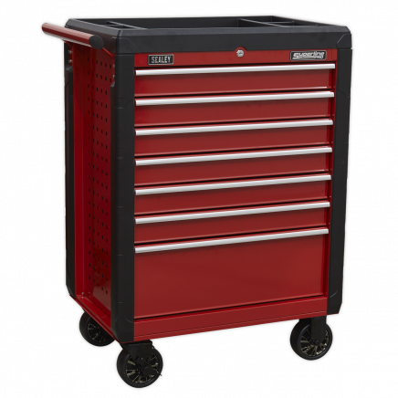 Rollcab 7 Drawer with Ball-Bearing Slides - Red AP3407