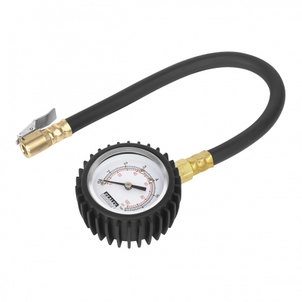 Tyre Pressure Gauge with Clip-On Chuck 0-7bar(0-100psi) TST/PG6