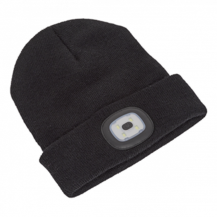 Beanie Hat 4 SMD LED USB Rechargeable LED185