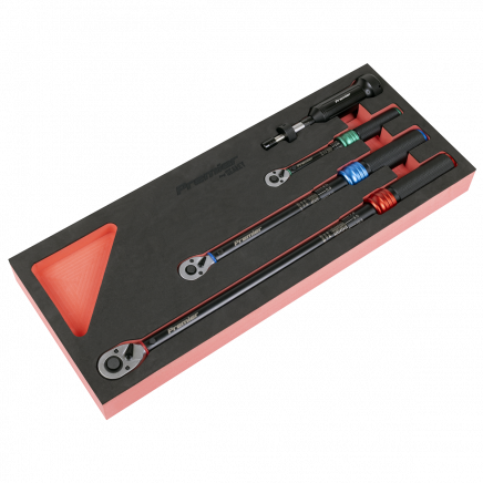 Premier Black Torque Wrench Micrometer & Torque Screwdriver Set 4pc STW909SETB