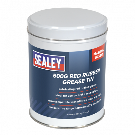 Red Rubber Grease 500g Tin SCS110