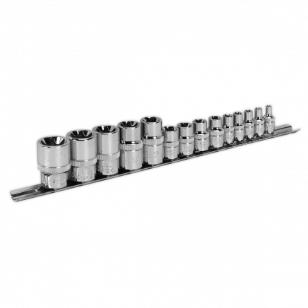 TRX-Star* Socket Set 14pc 1/4", 3/8" & 1/2"Sq Drive E4-E24 AK618