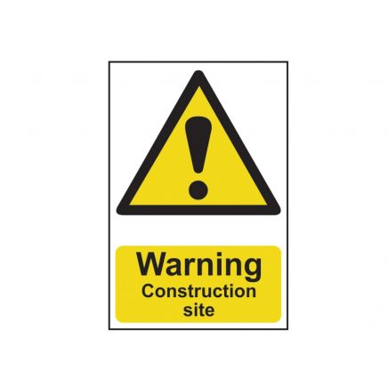 Warning Construction Site - PVC 200 x 300mm SCA0958
