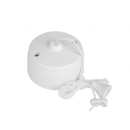 White Ceiling Pull Switch 6A