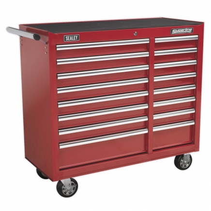 Rollcab 16 Drawer with Ball-Bearing Slides Heavy-Duty - Red AP41169