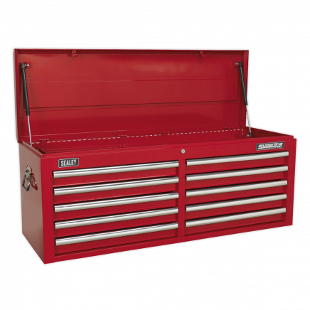 Topchest 10 Drawer with Ball-Bearing Slides - Red AP5210T