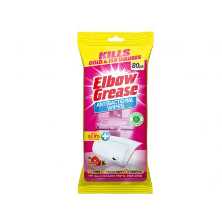 Anti-Bacterial Multi-Surface Wipes Pink Blush x 80 EG180 ELB1868