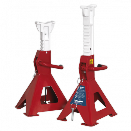 Axle Stands (Pair) 3tonne Capacity per Stand Auto Rise Ratchet AAS3000
