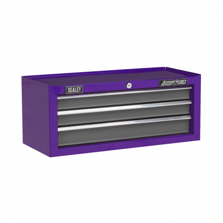 Mid-Box 3 Drawer with Ball-Bearing Slides - Purple/Grey AP22309BBCP