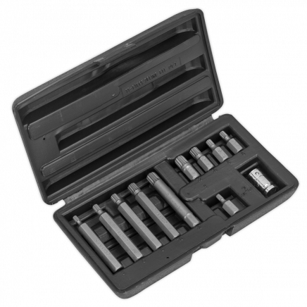 Spline Bit & Holder Set 11pc - 3/8"Sq Drive S0534