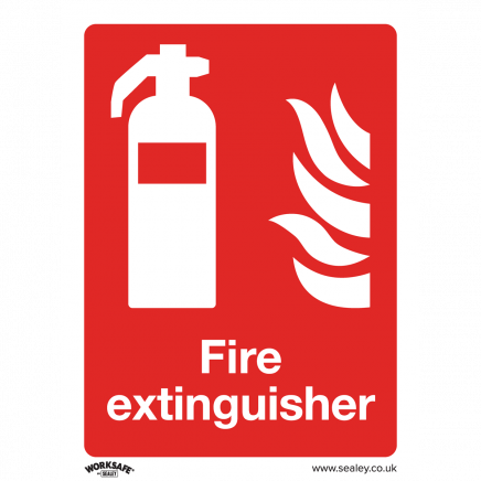 Prohibition Safety Sign - Fire Extinguisher - Rigid Plastic SS15P1