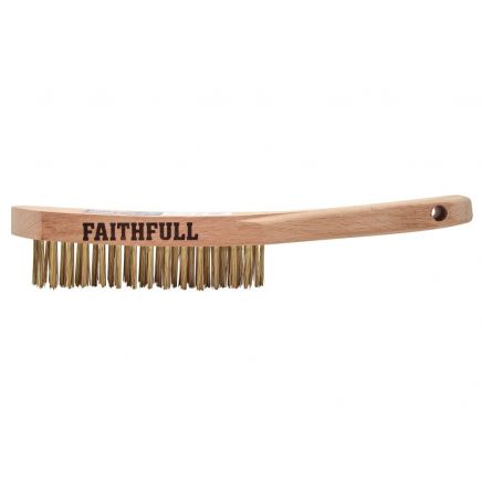 Brass Scratch Brush, Four Row FAI680B4F