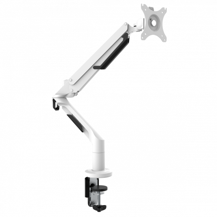 Dellonda Single Monitor Arm, 12kg Load Capacity, 17-36" Screens - White DH26