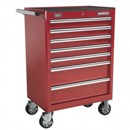 Rollcab 7 Drawer with Ball-Bearing Slides - Red AP33479