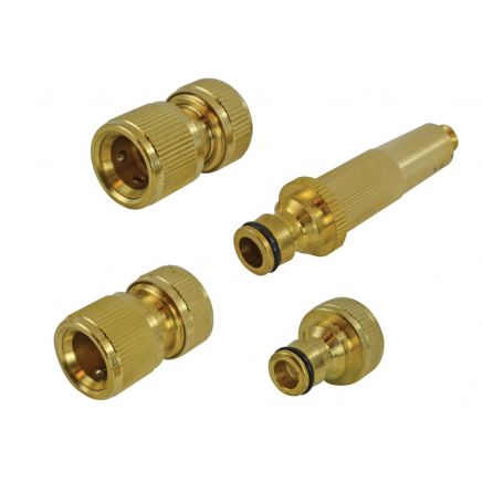 Brass Nozzle & Fittings Kit 4 Piece 12.5mm (1/2in) FAIHOSESET4